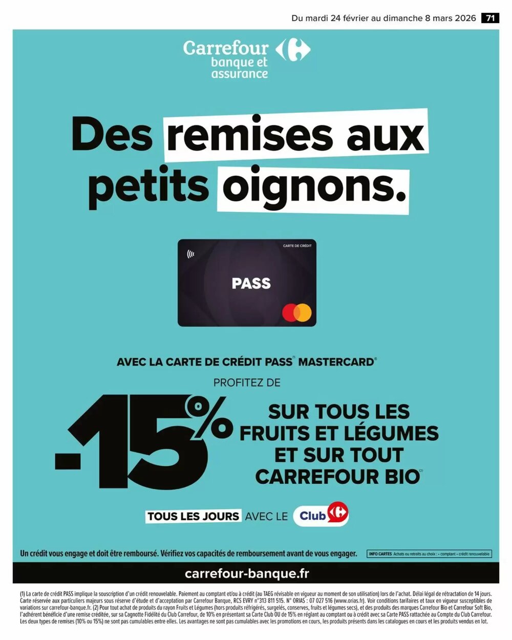 Prospectus promotionnel Carrefour valable à partir du 24/02/2026 - Page 73.