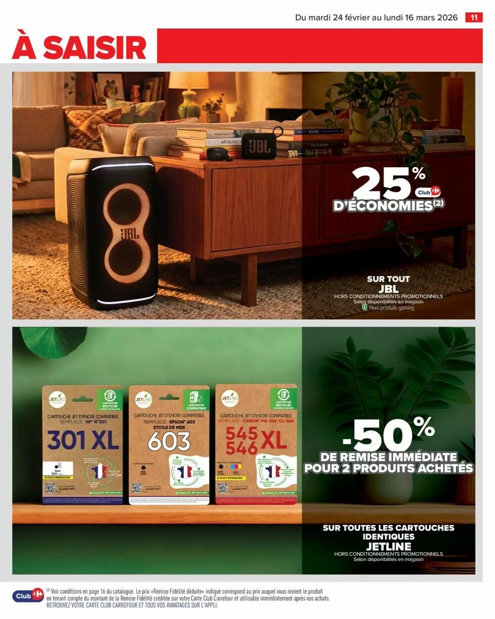 Prospectus promotionnel Carrefour valable à partir du 24/02/2026 - Page 11.