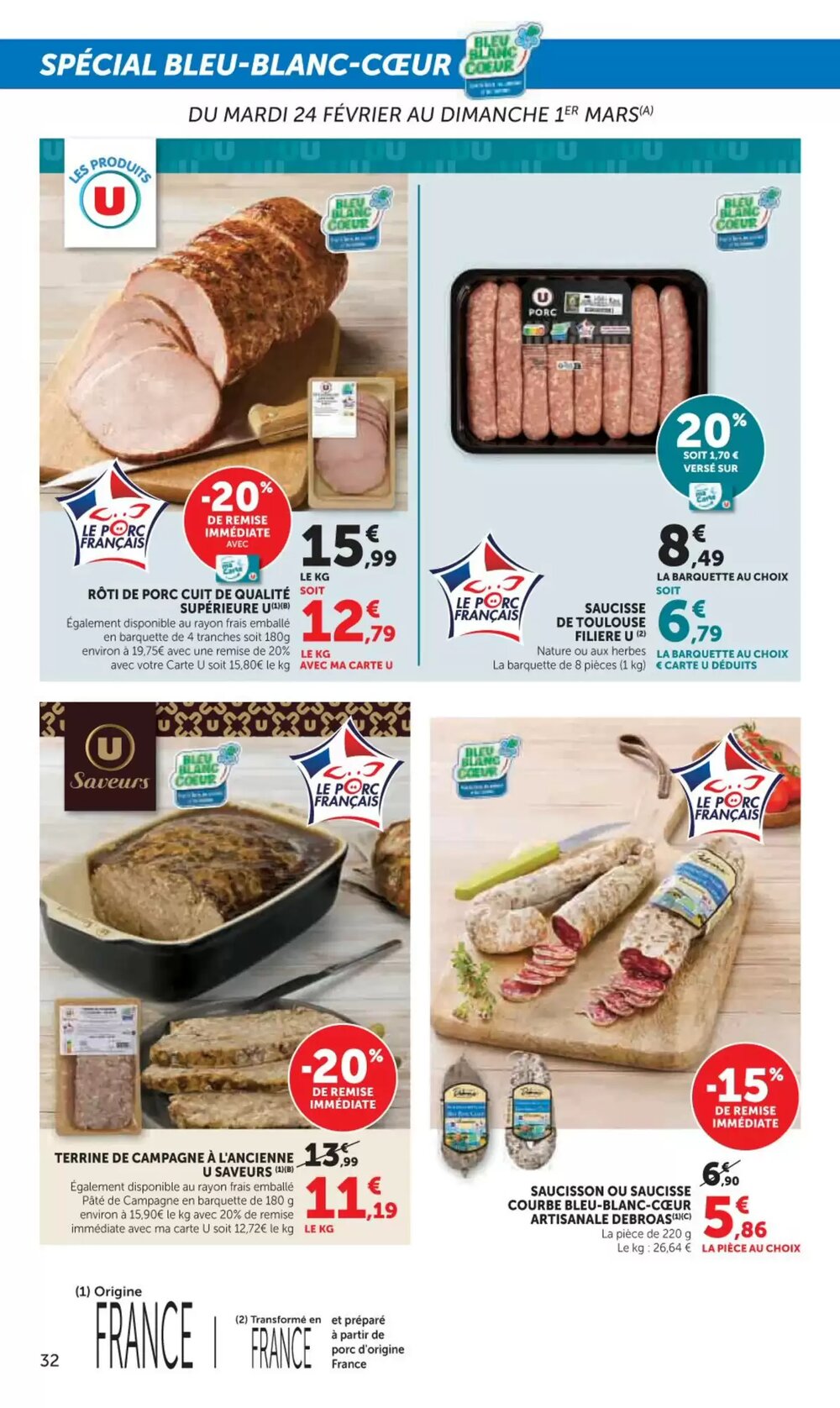 Prospectus promotionnel Super U valable à partir du 24/02/2026 - Page 32.