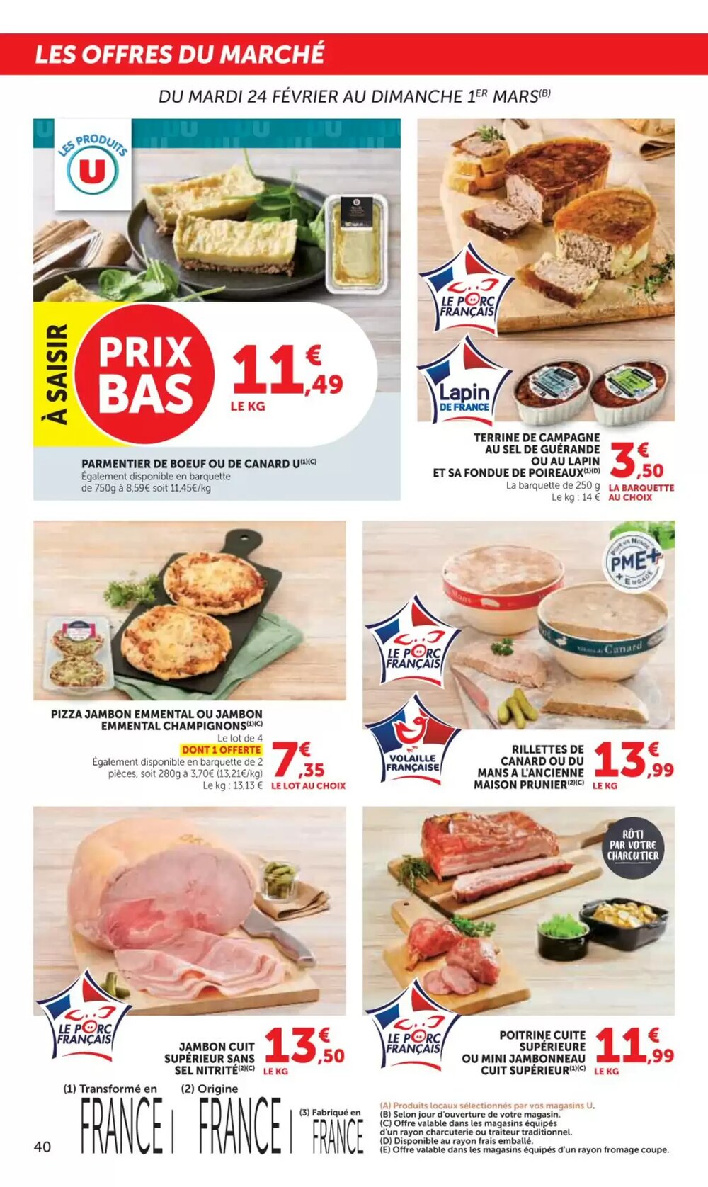 Prospectus promotionnel Super U valable à partir du 24/02/2026 - Page 40.