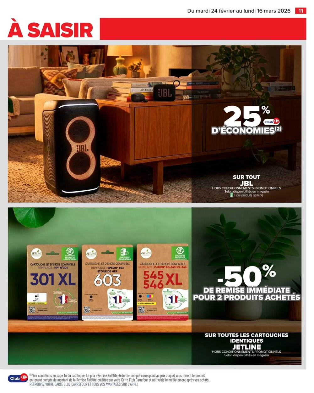 Prospectus promotionnel Carrefour valable à partir du 24/02/2026 - Page 11.