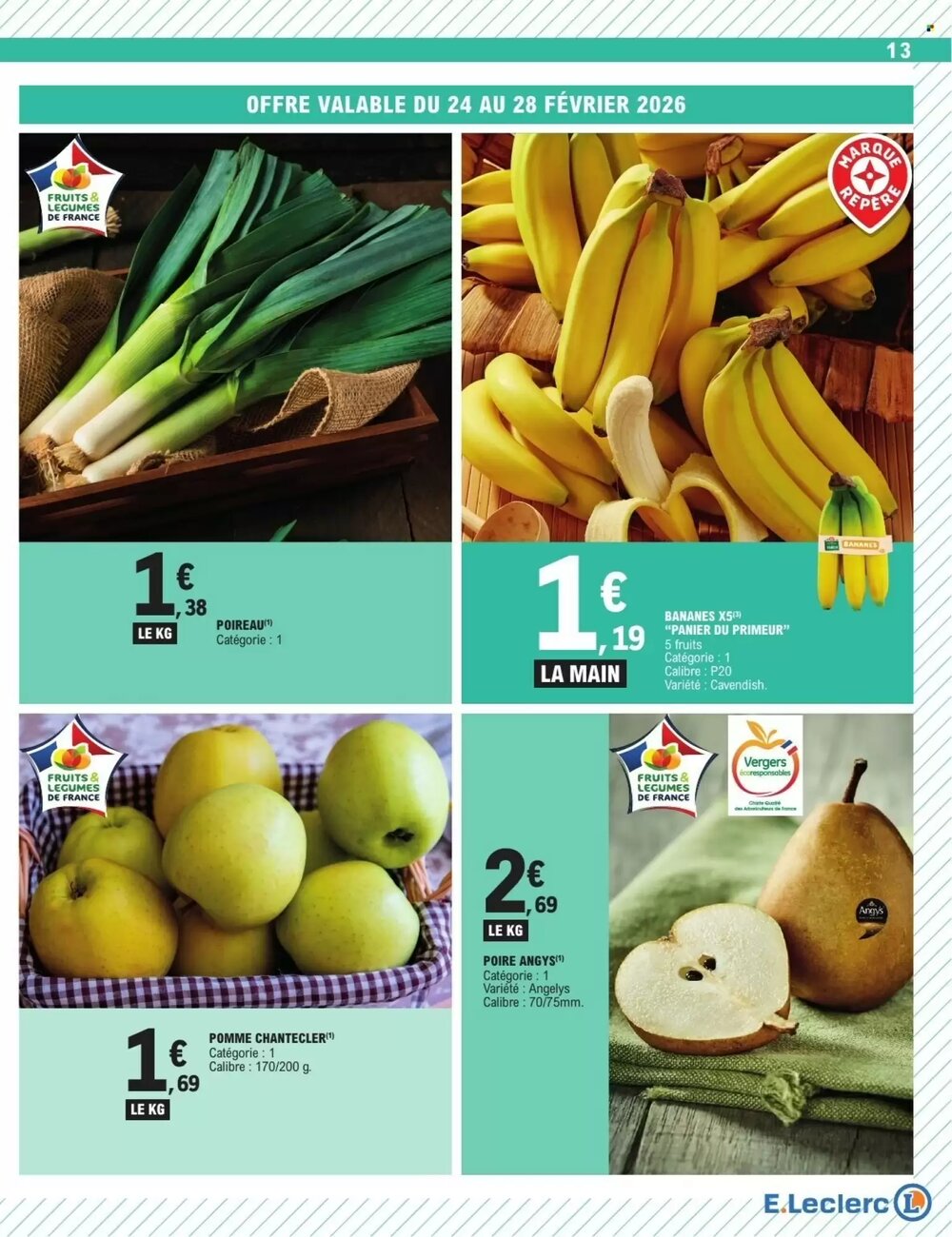Prospectus promotionnel E.Leclerc valable à partir du 24/02/2026 - Page 13.