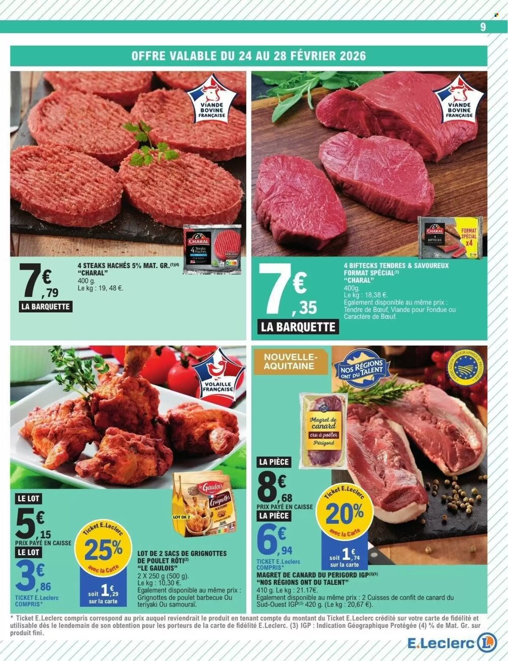 Prospectus promotionnel E.Leclerc valable à partir du 24/02/2026 - Page 9.