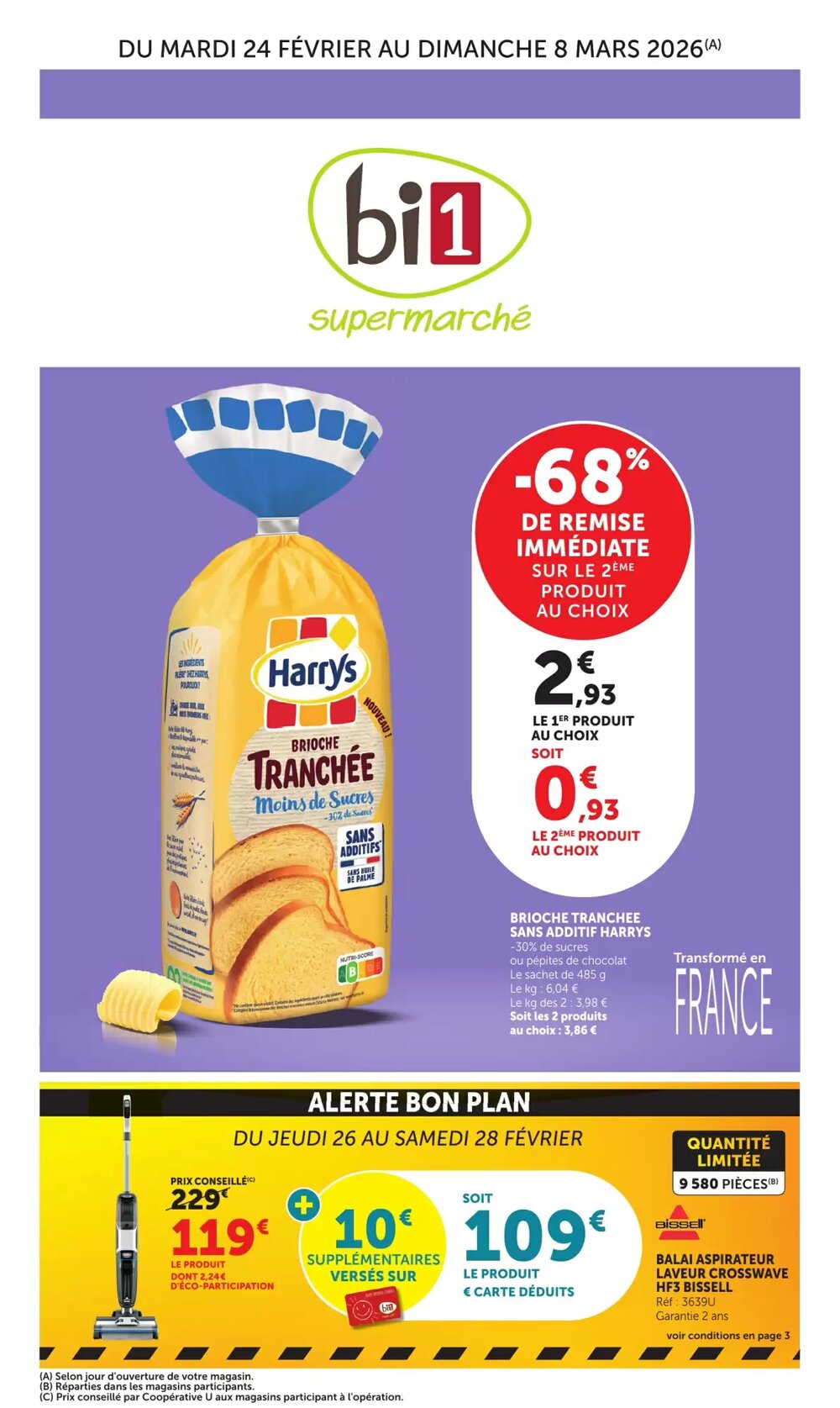Prospectus promotionnel Bi1 valable à partir du 24/02/2026 - Page 1.