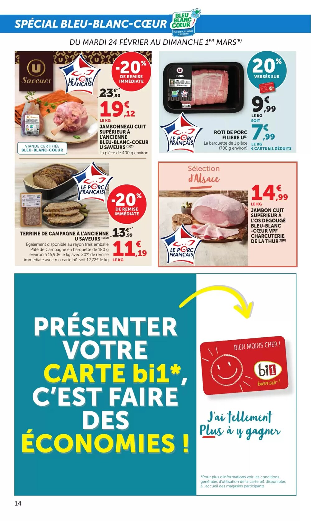 Prospectus promotionnel Bi1 valable à partir du 24/02/2026 - Page 14.