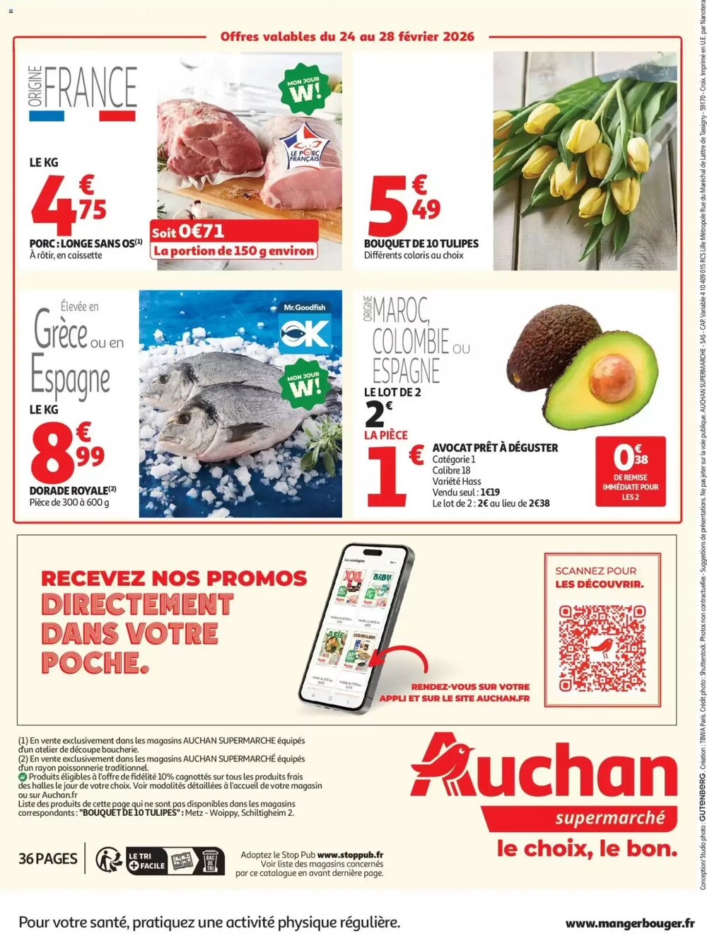 Prospectus promotionnel Auchan valable à partir du 24/02/2026 - Page 36.