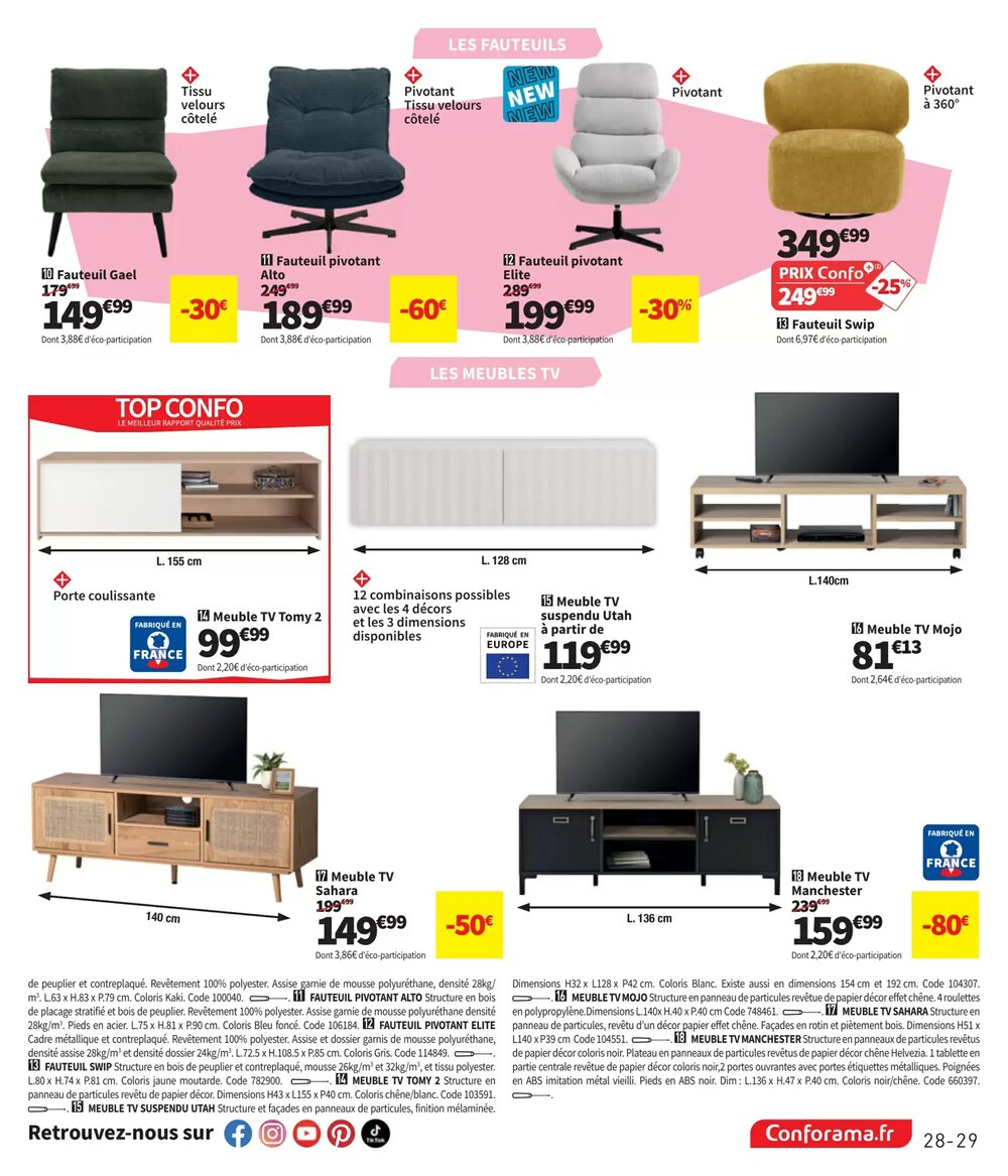 Prospectus promotionnel Conforama valable à partir du 24/02/2026 - Page 29.