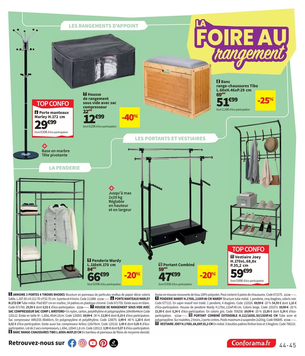 Prospectus promotionnel Conforama valable à partir du 24/02/2026 - Page 45.