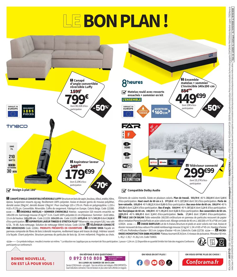 Prospectus promotionnel Conforama valable à partir du 24/02/2026 - Page 48.