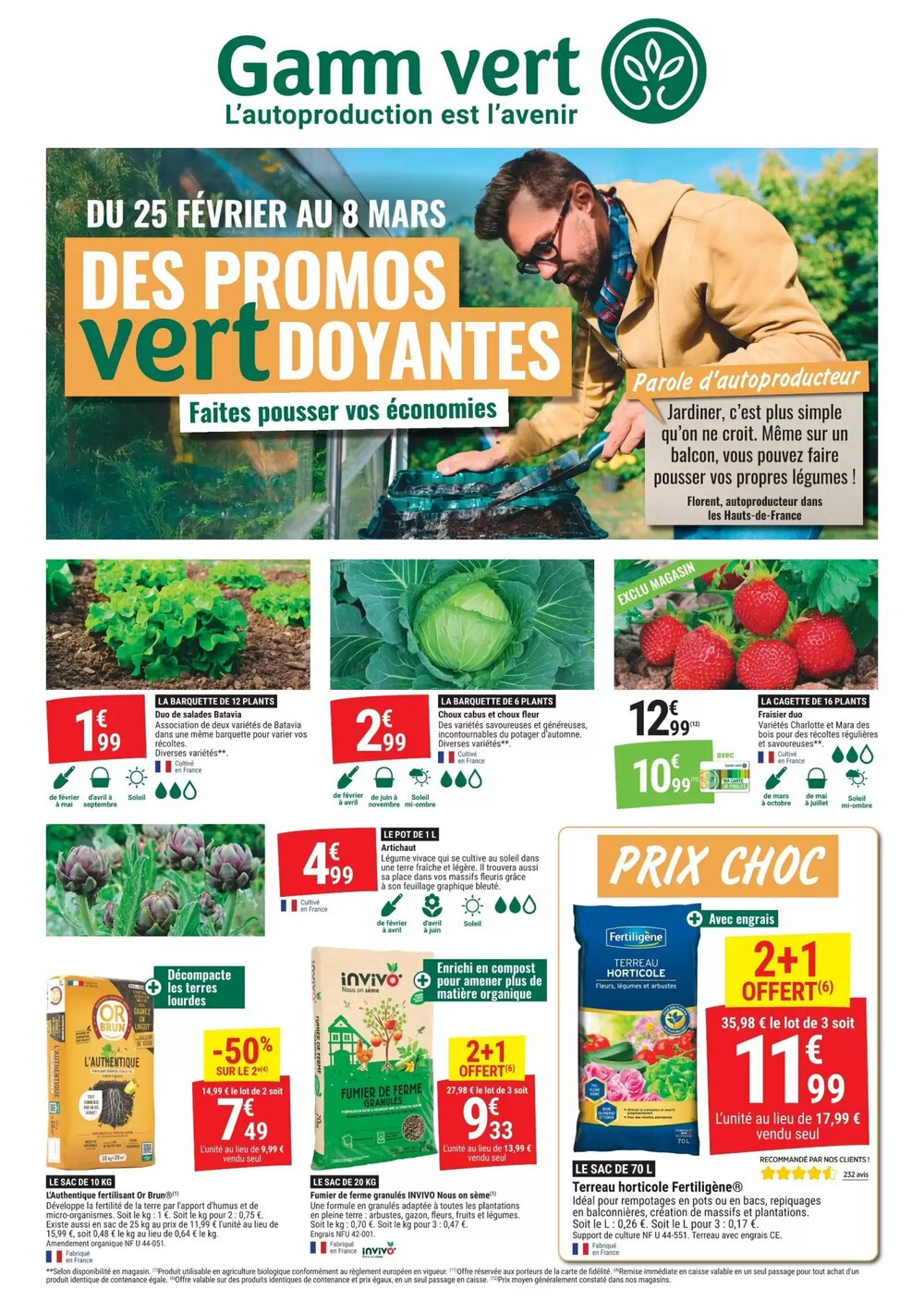 Prospectus promotionnel Gamm vert valable à partir du 25/02/2026 - Page 1.