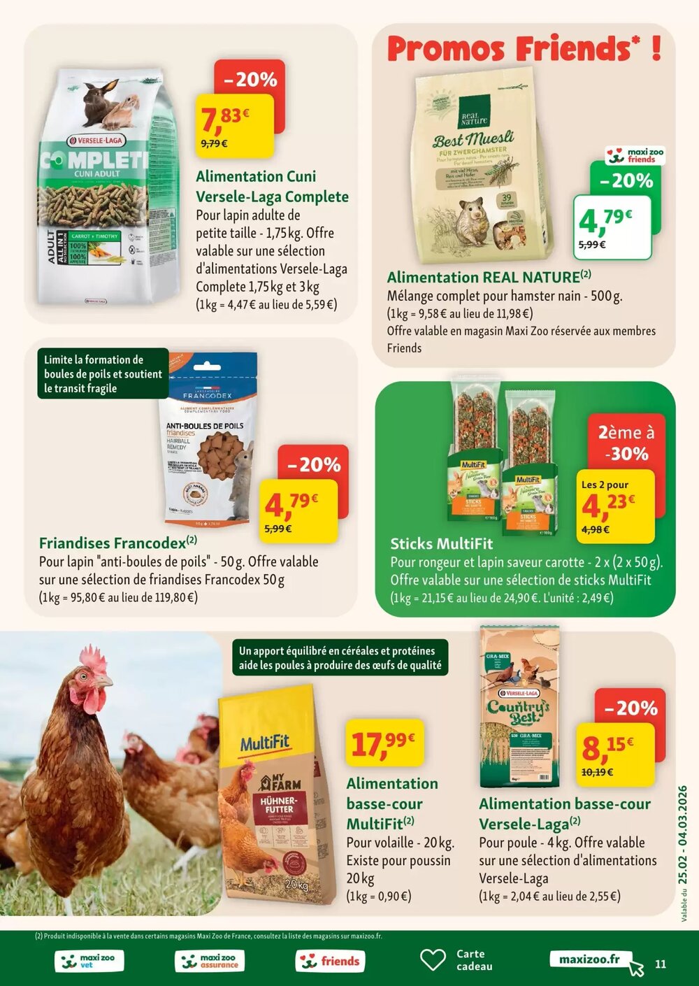 Prospectus promotionnel Maxi Zoo valable à partir du 25/02/2026 - Page 11.