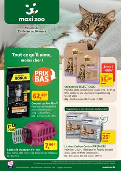 Prospectus promotionnel Maxi Zoo valable à partir du 25/02/2026
