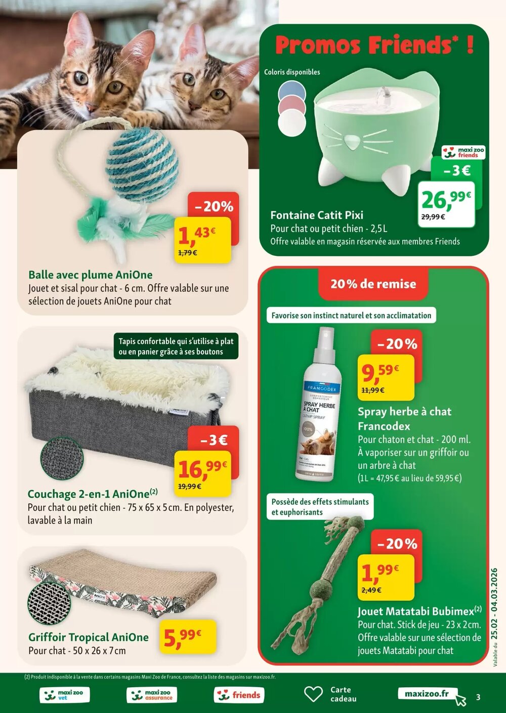 Prospectus promotionnel Maxi Zoo valable à partir du 25/02/2026 - Page 3.