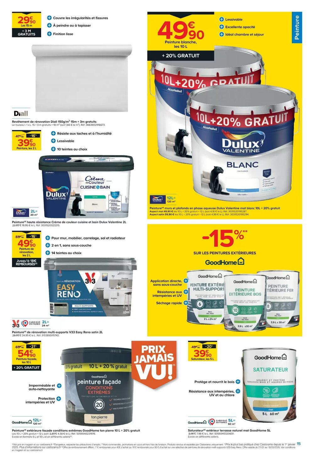 Prospectus promotionnel Castorama valable à partir du 25/02/2026 - Page 15.