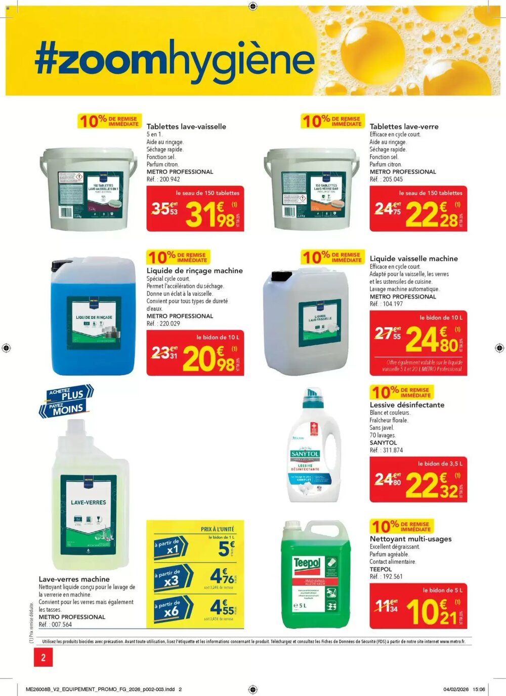 Prospectus promotionnel METRO valable à partir du 26/02/2026 - Page 2.