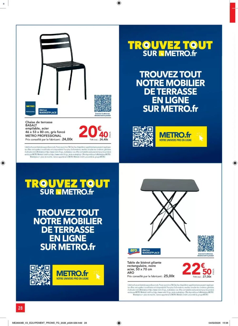 Prospectus promotionnel METRO valable à partir du 26/02/2026 - Page 28.
