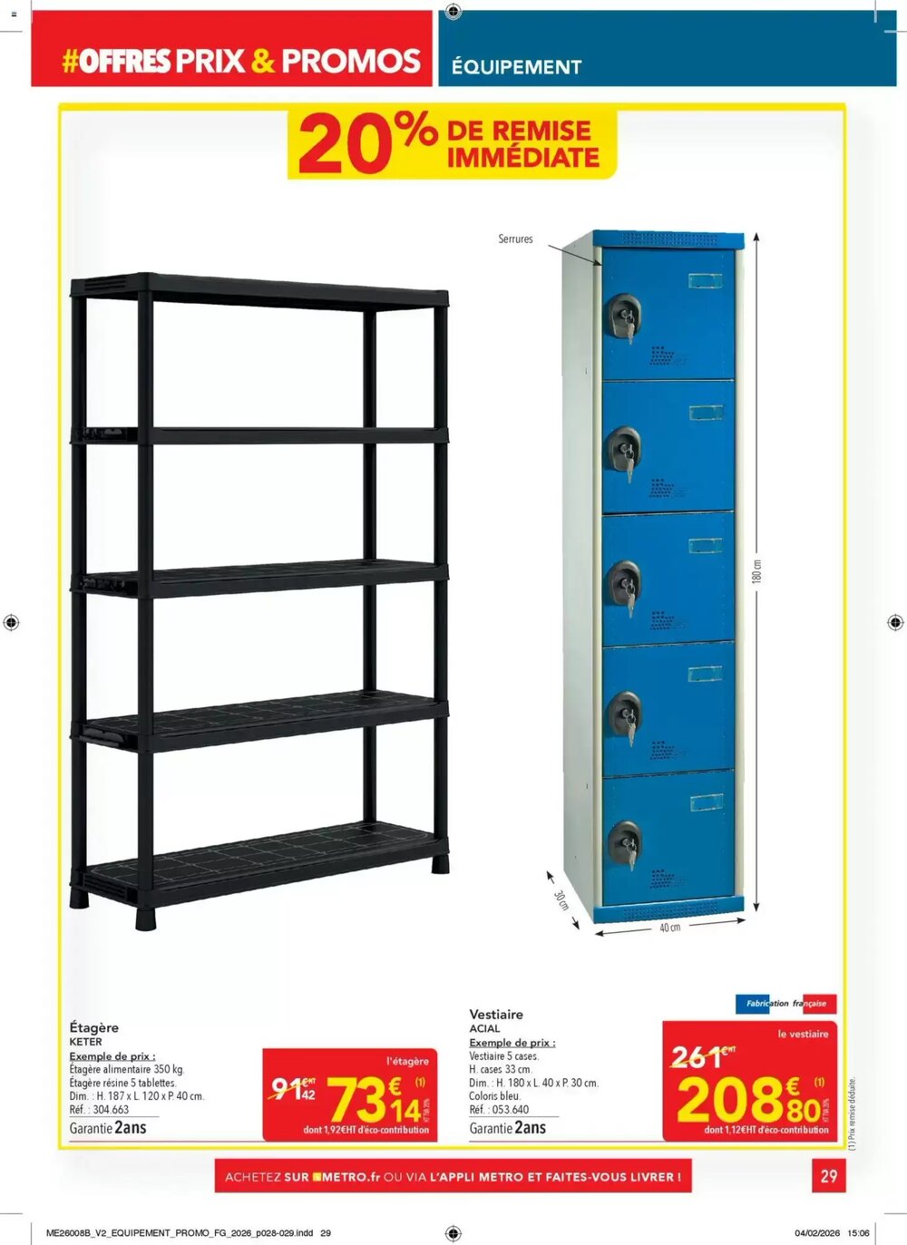 Prospectus promotionnel METRO valable à partir du 26/02/2026 - Page 29.