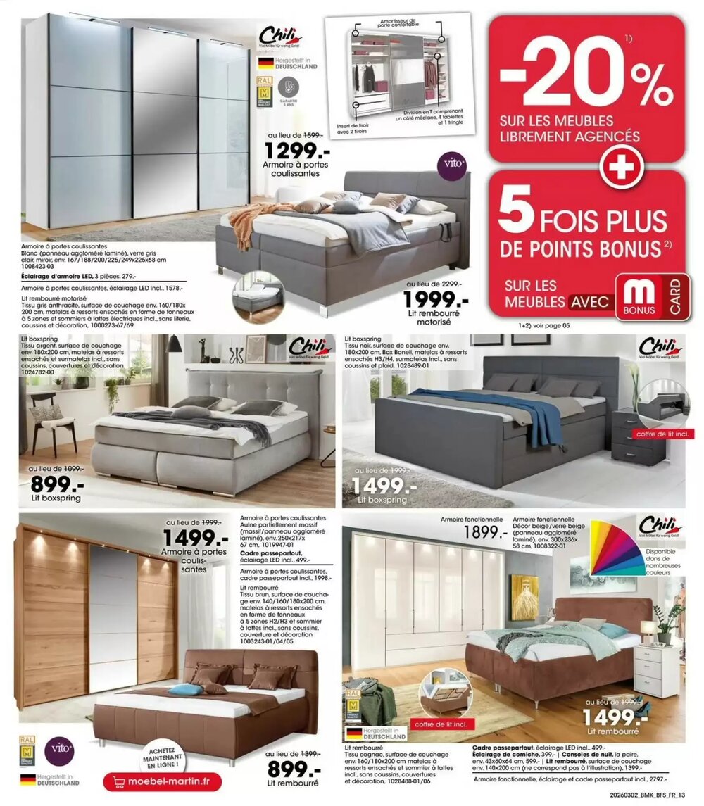 Prospectus promotionnel Möbel Martin valable à partir du 01/03/2026 - Page 13.