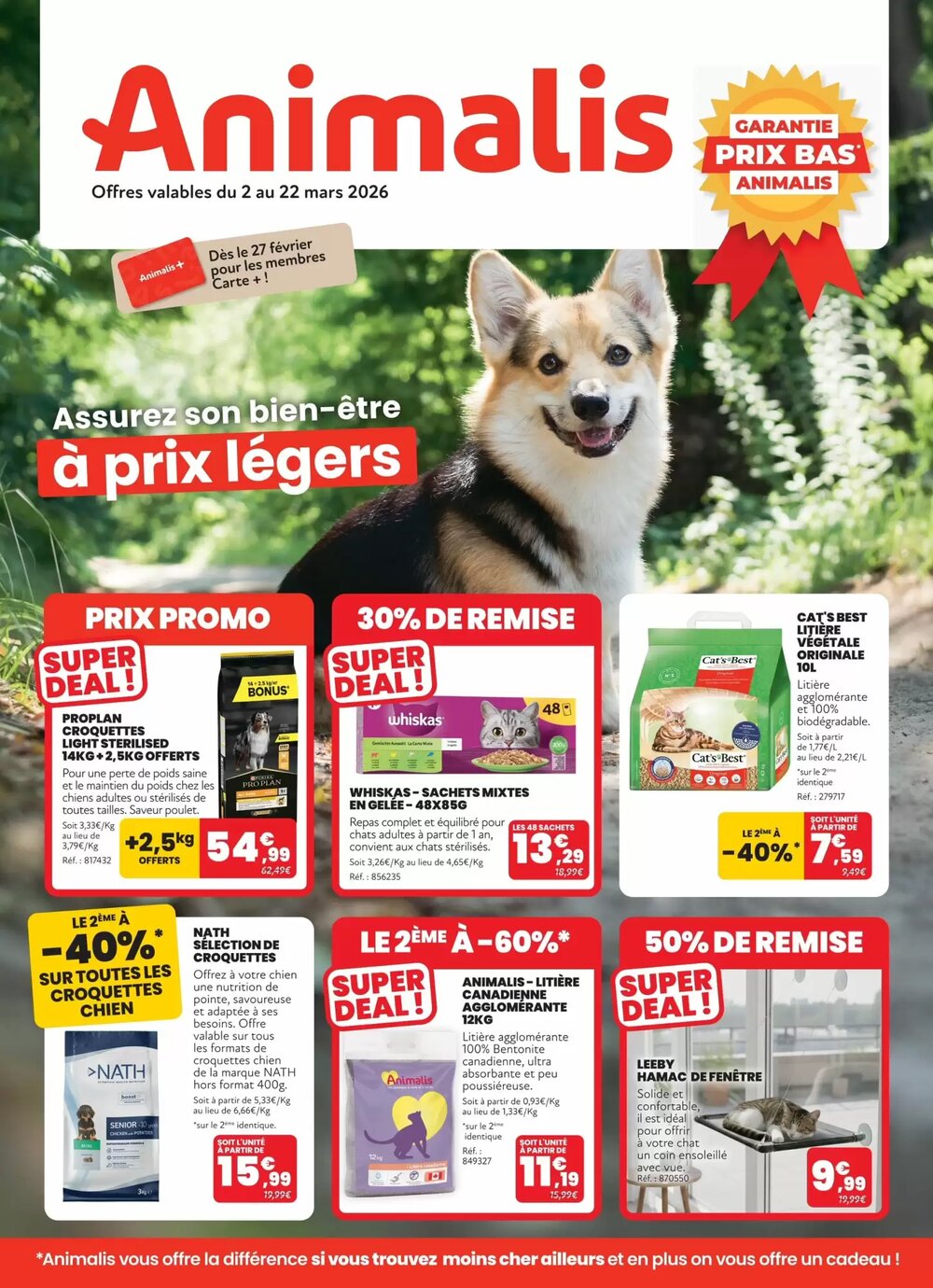 Prospectus promotionnel Animalis valable à partir du 02/03/2026 - Page 1.