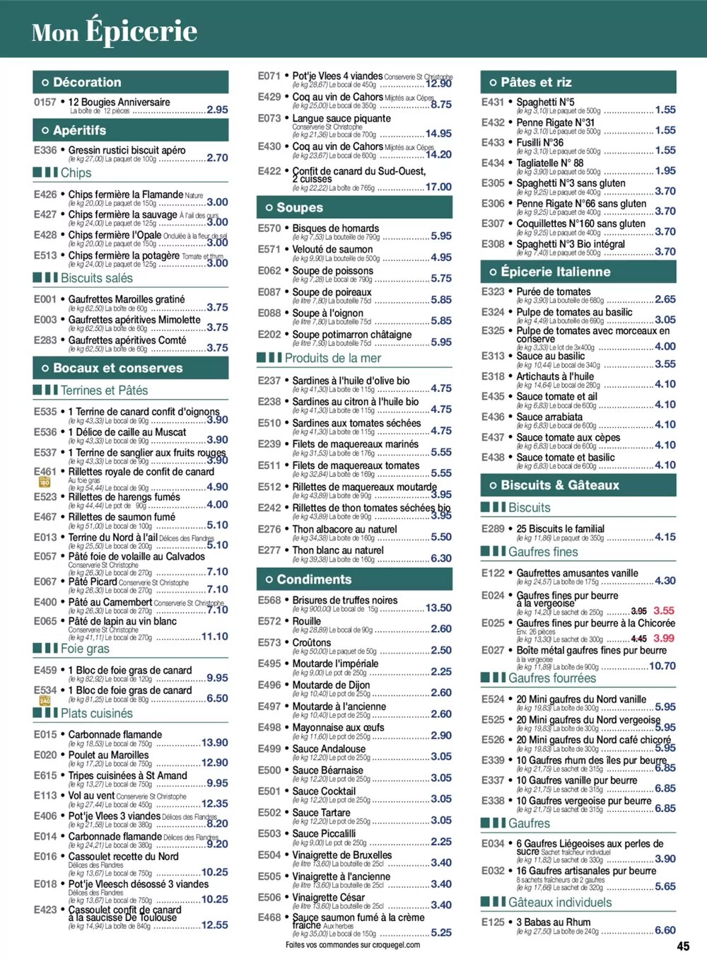 Prospectus promotionnel Croque Gel valable à partir du 02/03/2026 - Page 45.