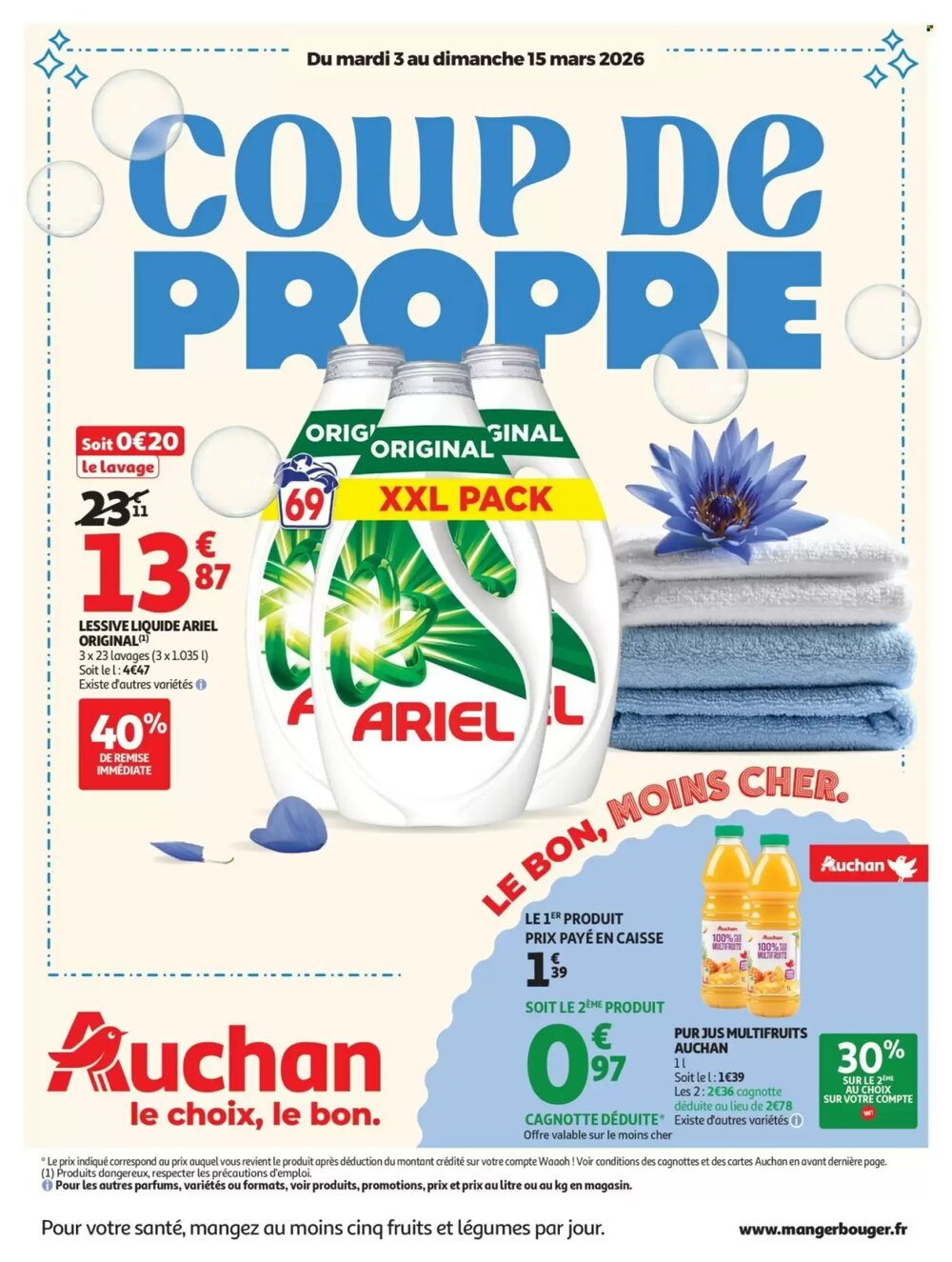 Prospectus promotionnel Auchan valable à partir du 03/03/2026 - Page 1.