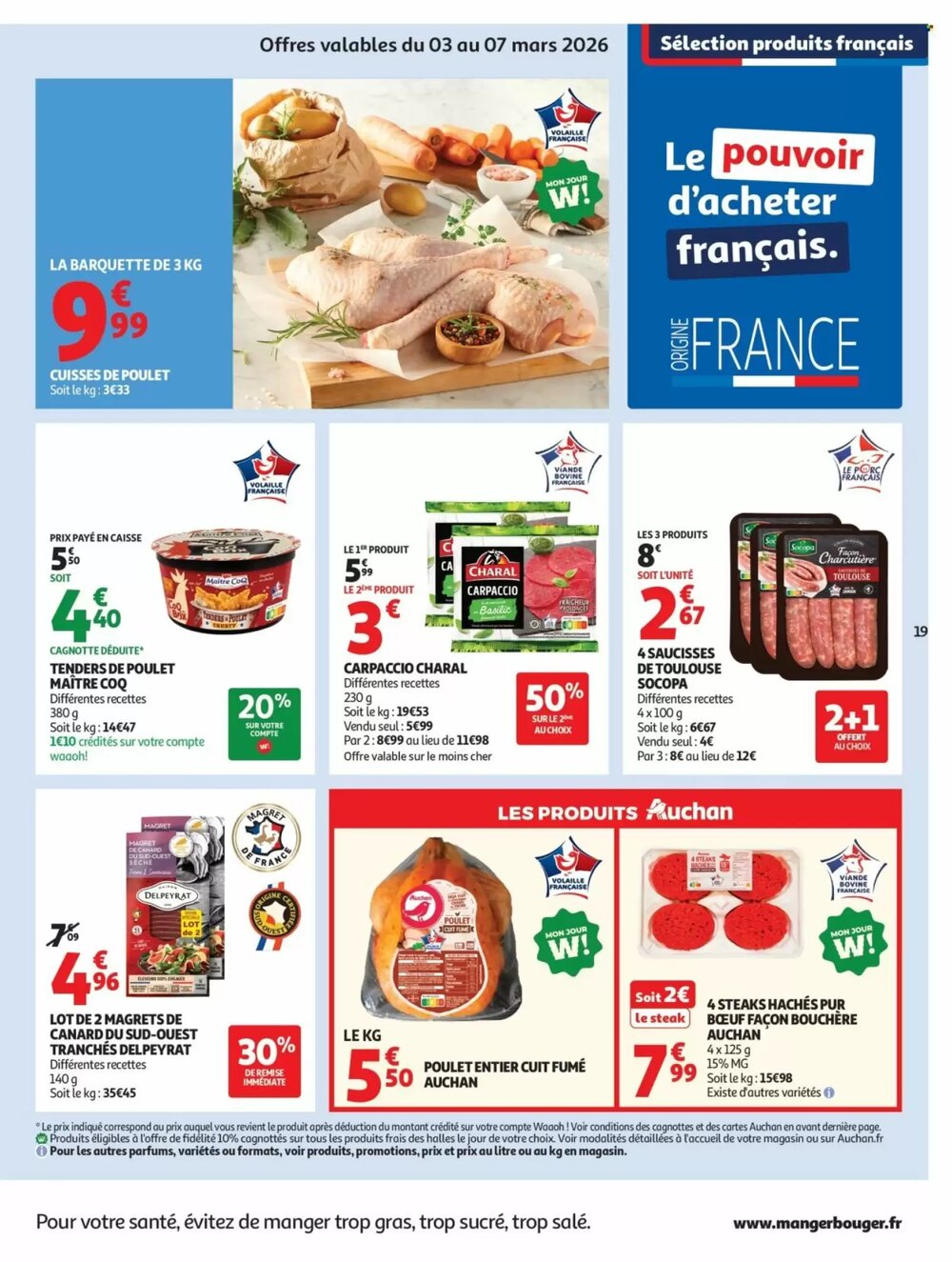Prospectus promotionnel Auchan valable à partir du 03/03/2026 - Page 19.