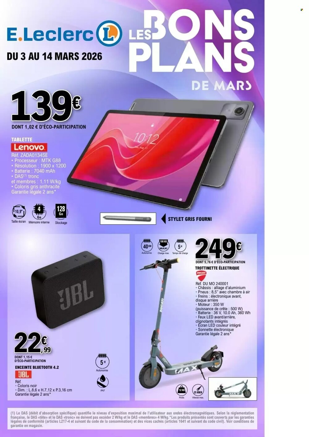 Prospectus promotionnel E.Leclerc valable à partir du 03/03/2026 - Page 1.