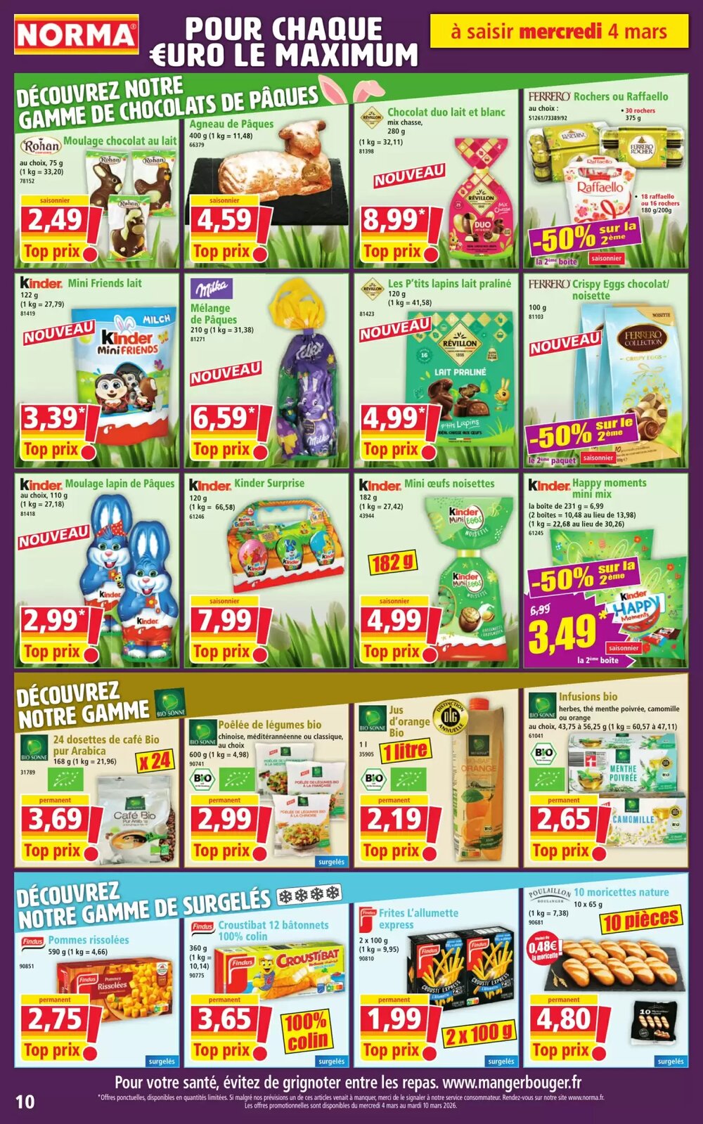 Prospectus promotionnel Norma valable à partir du 04/03/2026 - Page 10.