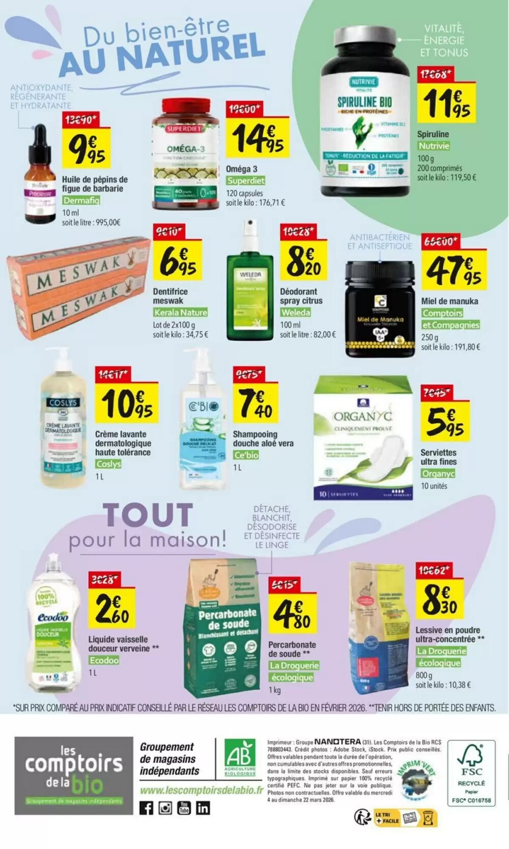 Prospectus promotionnel Les Comptoirs de la Bio valable à partir du 04/03/2026 - Page 8.
