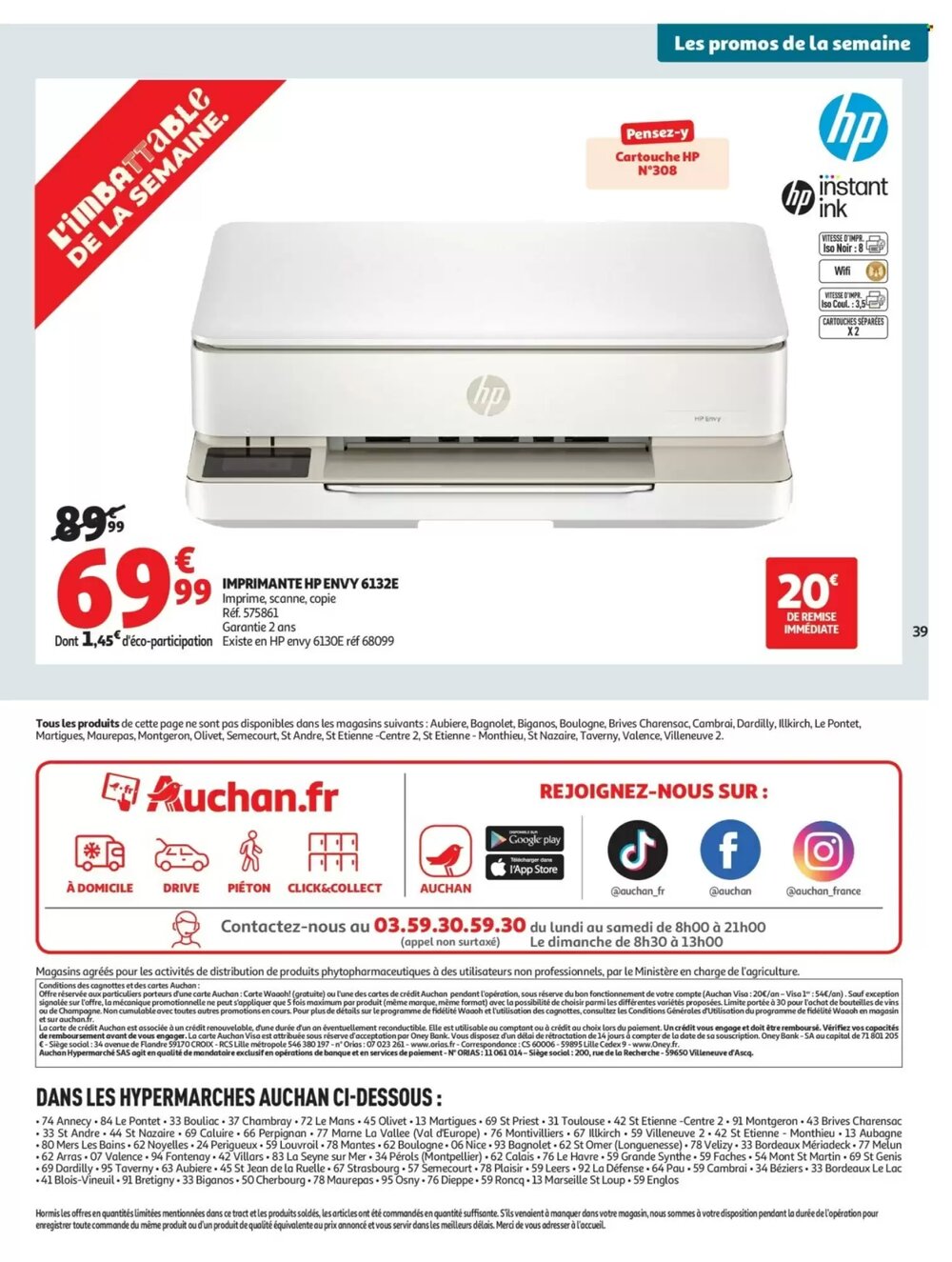 Prospectus promotionnel Auchan valable à partir du 10/03/2026 - Page 39.