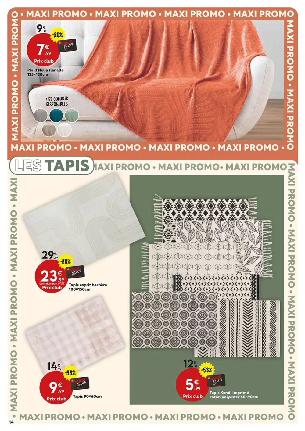 Prospectus promotionnel Maxi Bazar valable à partir du 11/03/2026 - Page 14.