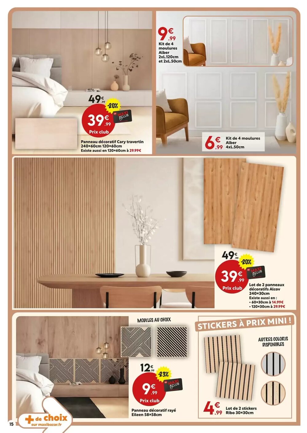 Prospectus promotionnel Maxi Bazar valable à partir du 11/03/2026 - Page 15.