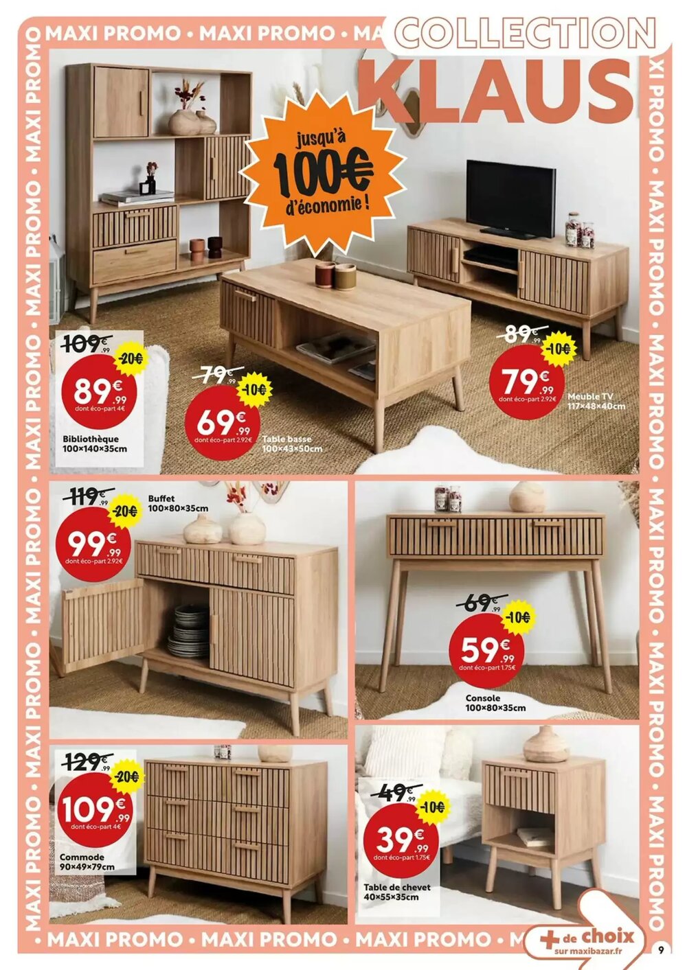 Prospectus promotionnel Maxi Bazar valable à partir du 11/03/2026 - Page 9.