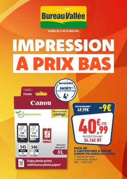 Prospectus promotionnel Bureau Vallée valable à partir du 16/03/2026