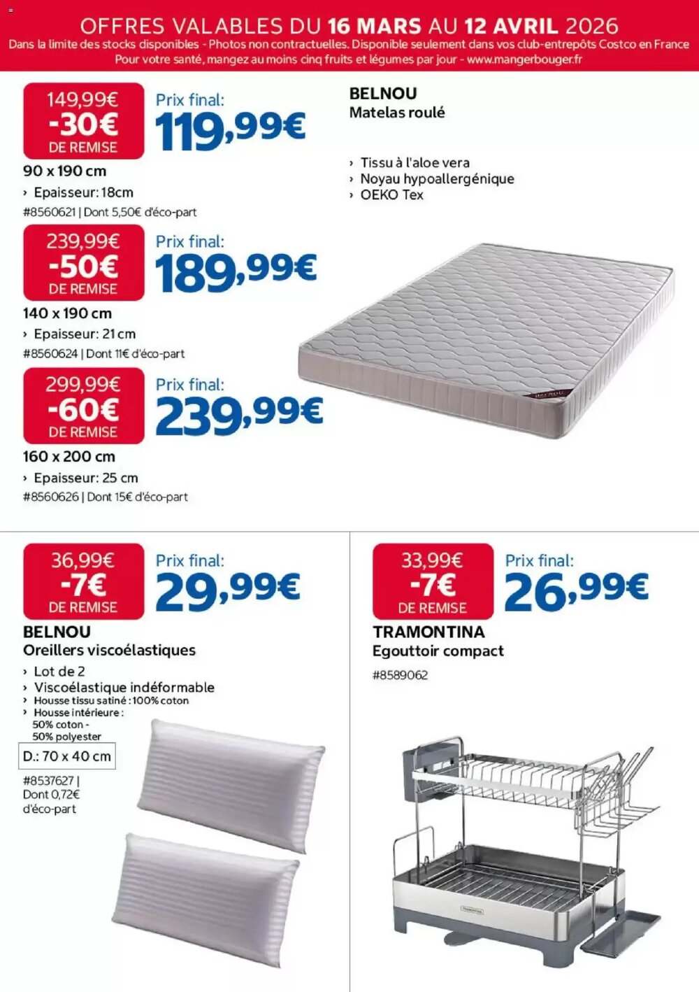 Prospectus promotionnel Costco valable à partir du 16/03/2026 - Page 12.