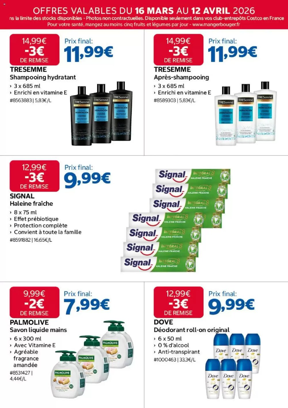 Prospectus promotionnel Costco valable à partir du 16/03/2026 - Page 13.