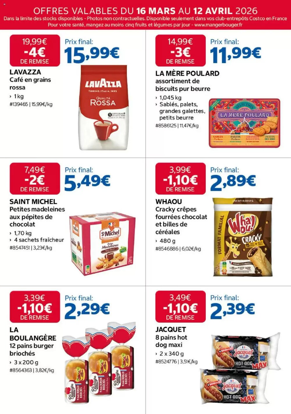 Prospectus promotionnel Costco valable à partir du 16/03/2026 - Page 4.