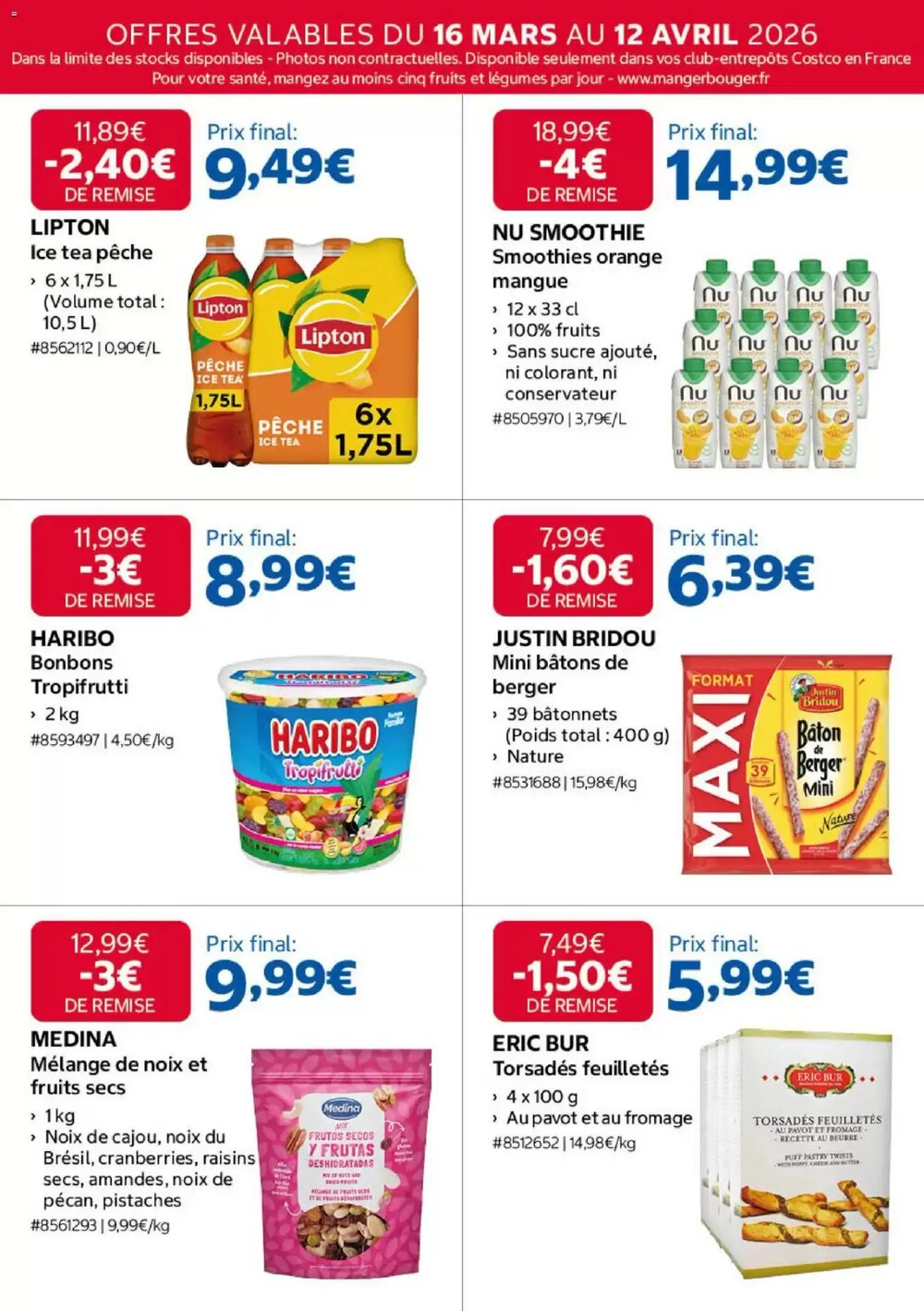 Prospectus promotionnel Costco valable à partir du 16/03/2026 - Page 5.