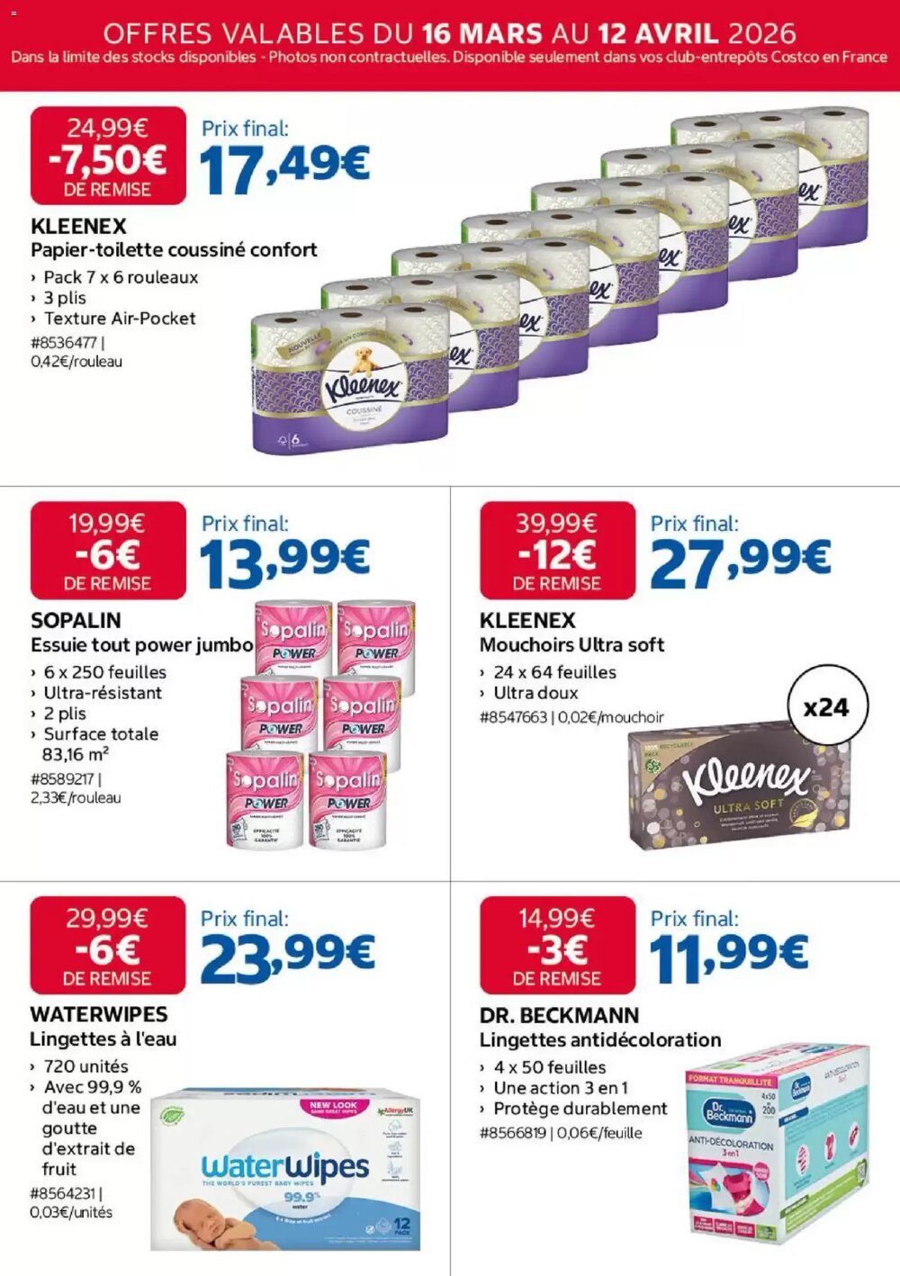 Prospectus promotionnel Costco valable à partir du 16/03/2026 - Page 9.
