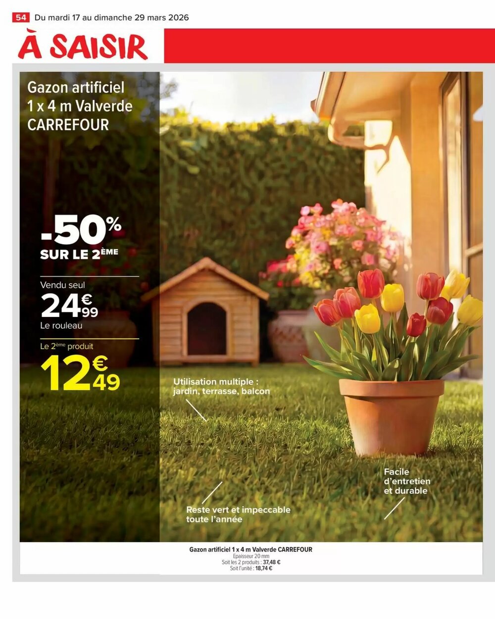 Prospectus promotionnel Carrefour Market valable à partir du 17/03/2026 - Page 56.