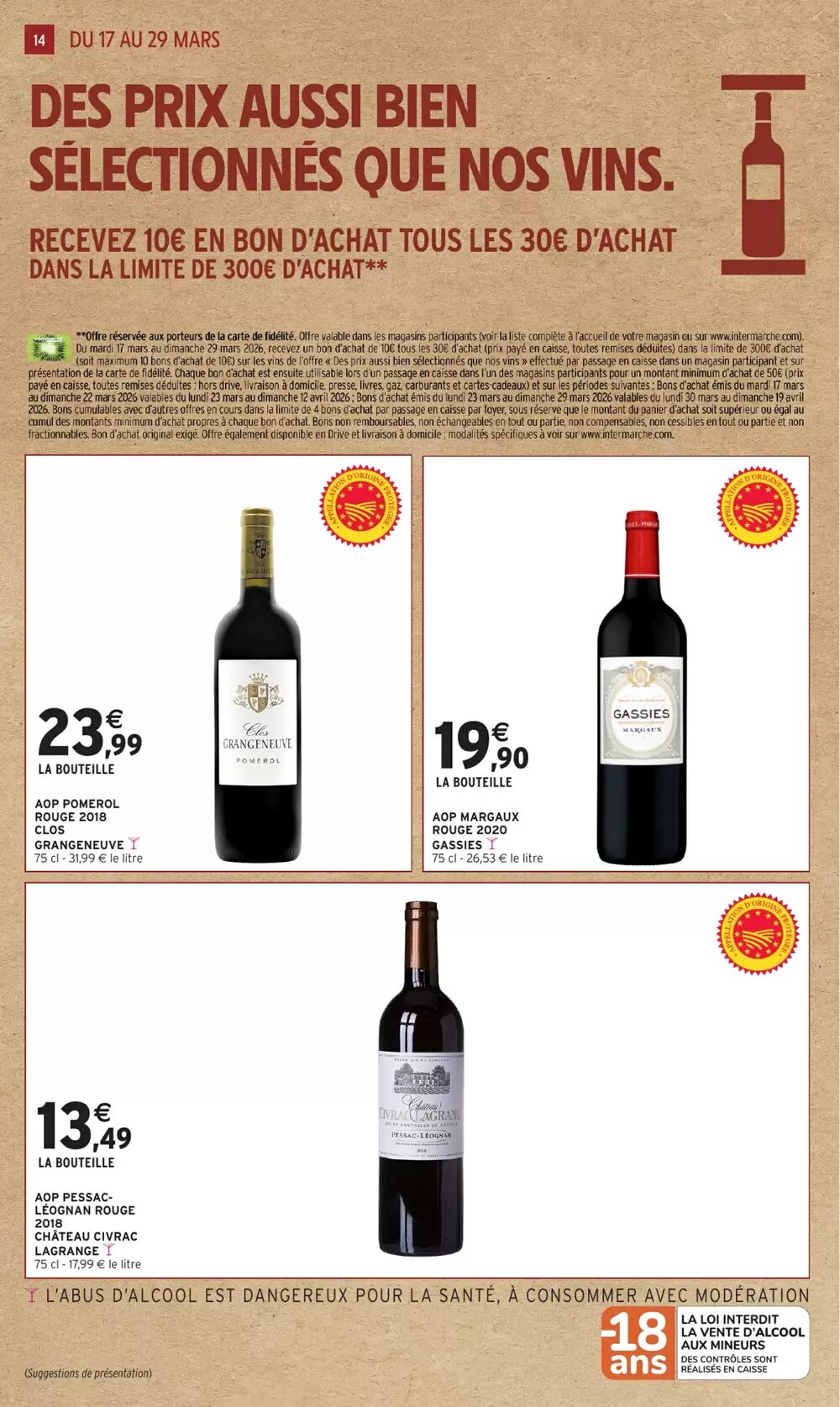 Prospectus promotionnel Intermarché valable à partir du 17/03/2026 - Page 14.