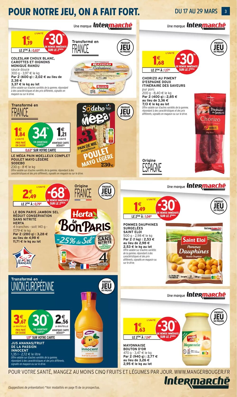 Prospectus promotionnel Intermarché valable à partir du 17/03/2026 - Page 3.