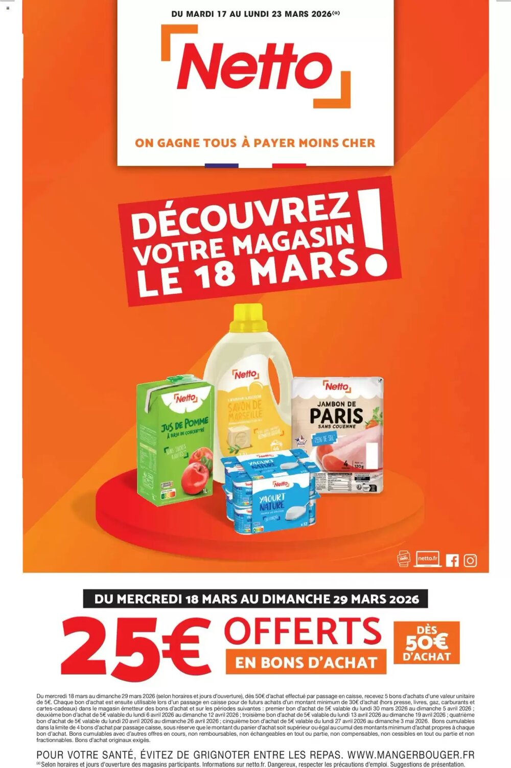 Prospectus promotionnel Netto valable à partir du 17/03/2026 - Page 1.