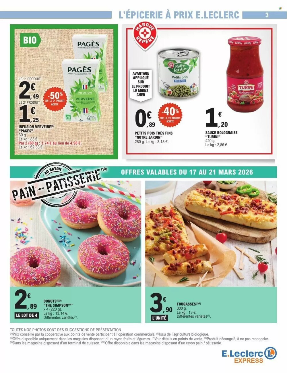 Prospectus promotionnel E.Leclerc Express valable à partir du 17/03/2026 - Page 3.