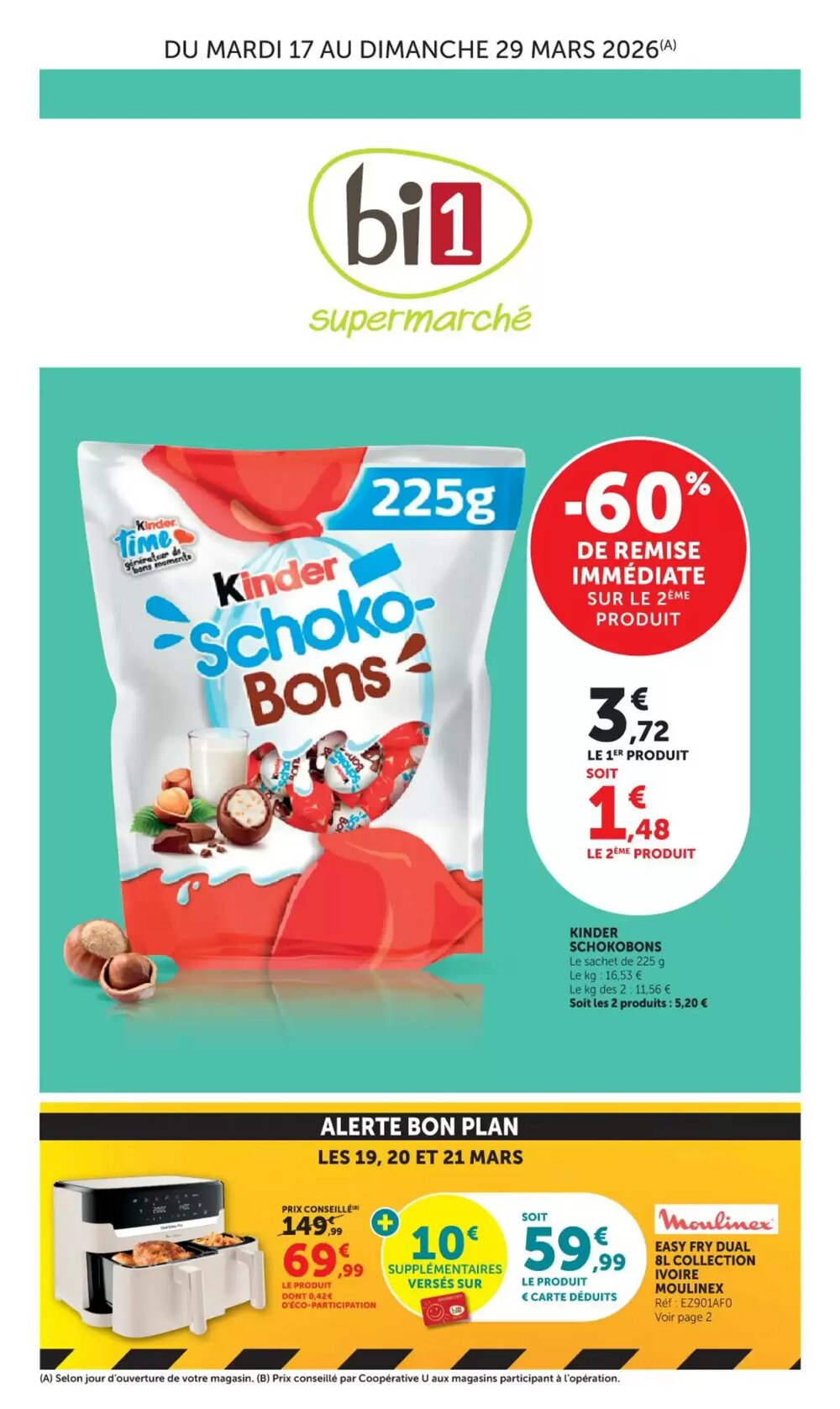 Prospectus promotionnel Bi1 valable à partir du 17/03/2026 - Page 1.