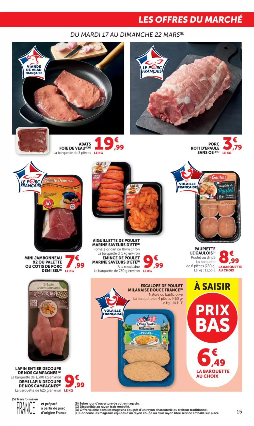 Prospectus promotionnel Bi1 valable à partir du 17/03/2026 - Page 15.