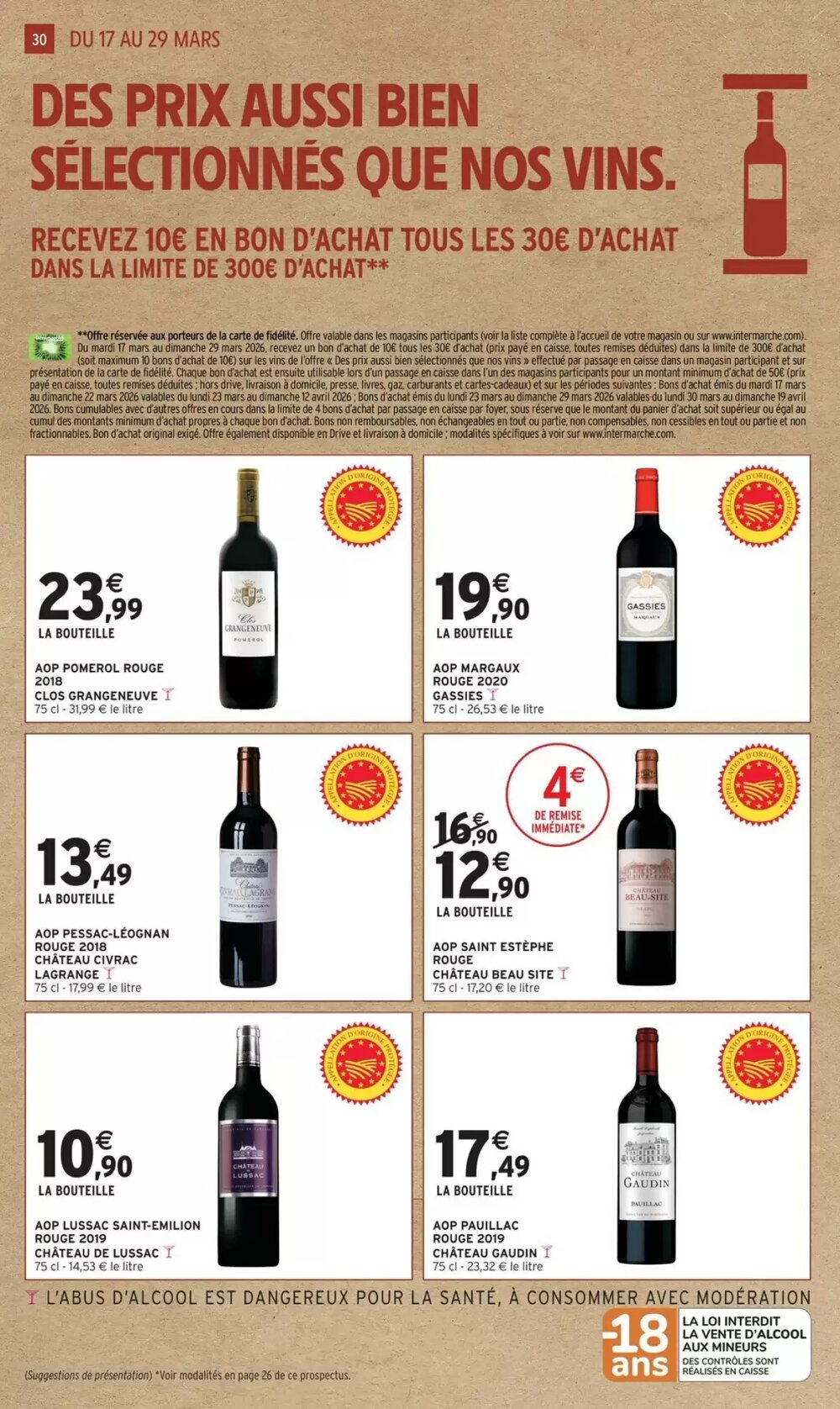 Prospectus promotionnel Intermarché valable à partir du 17/03/2026 - Page 30.