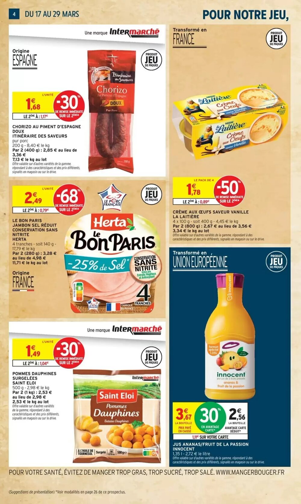 Prospectus promotionnel Intermarché valable à partir du 17/03/2026 - Page 4.