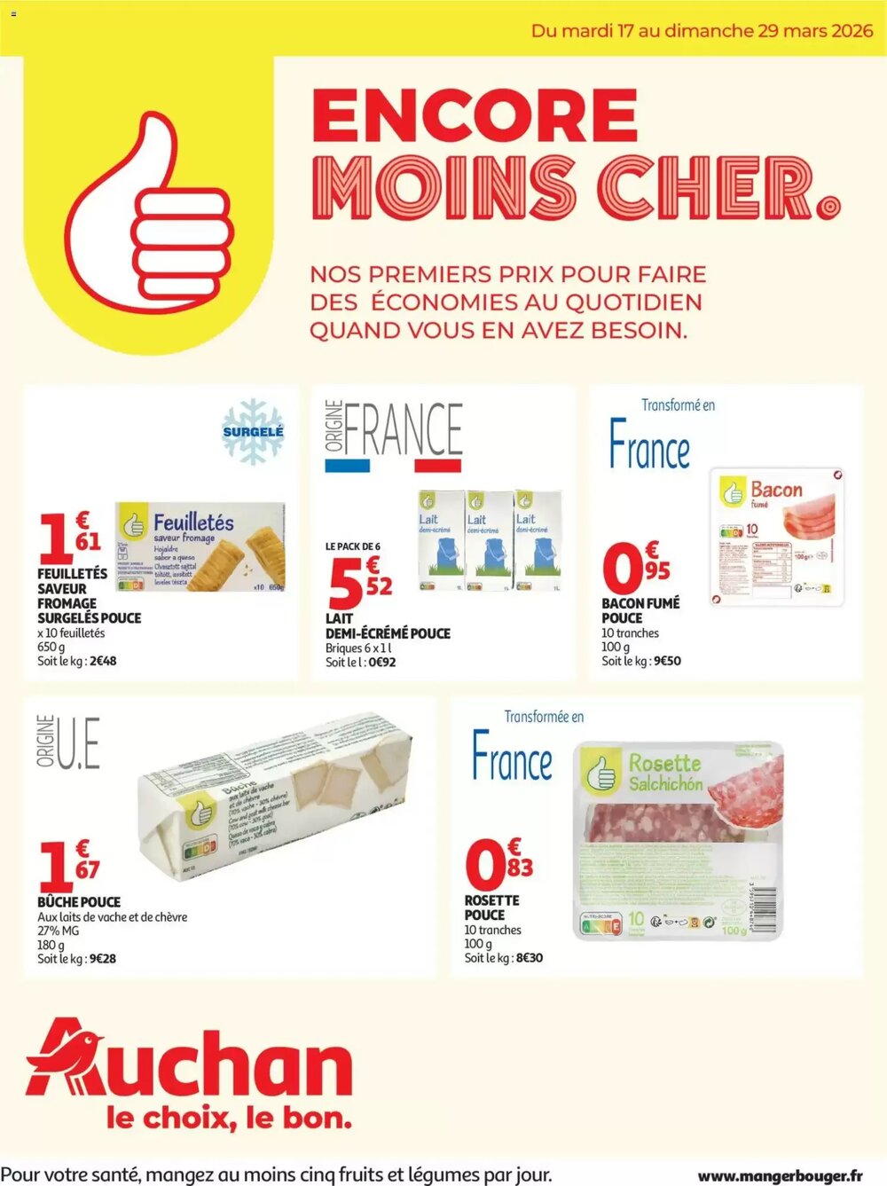 Prospectus promotionnel Auchan valable à partir du 17/03/2026 - Page 1.