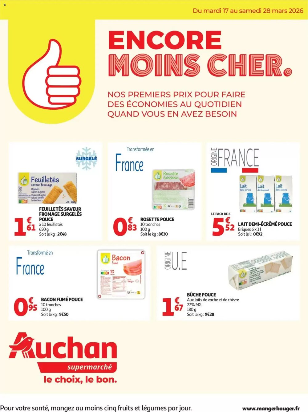 Prospectus promotionnel Auchan valable à partir du 17/03/2026 - Page 1.